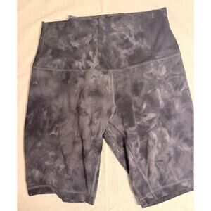 Lululemon Align High Rise Biker Shorts 6 Diamond Dye Pitch Grey Graphite 8"